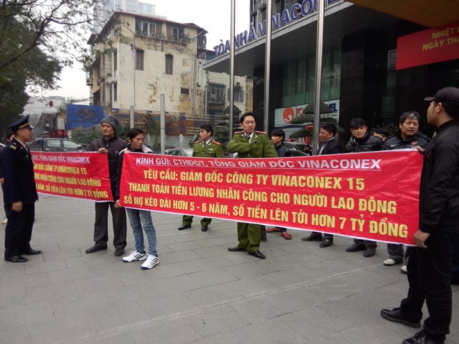 Vinaconex lên tiếng về Vinaconex 15 nợ lương người lao động