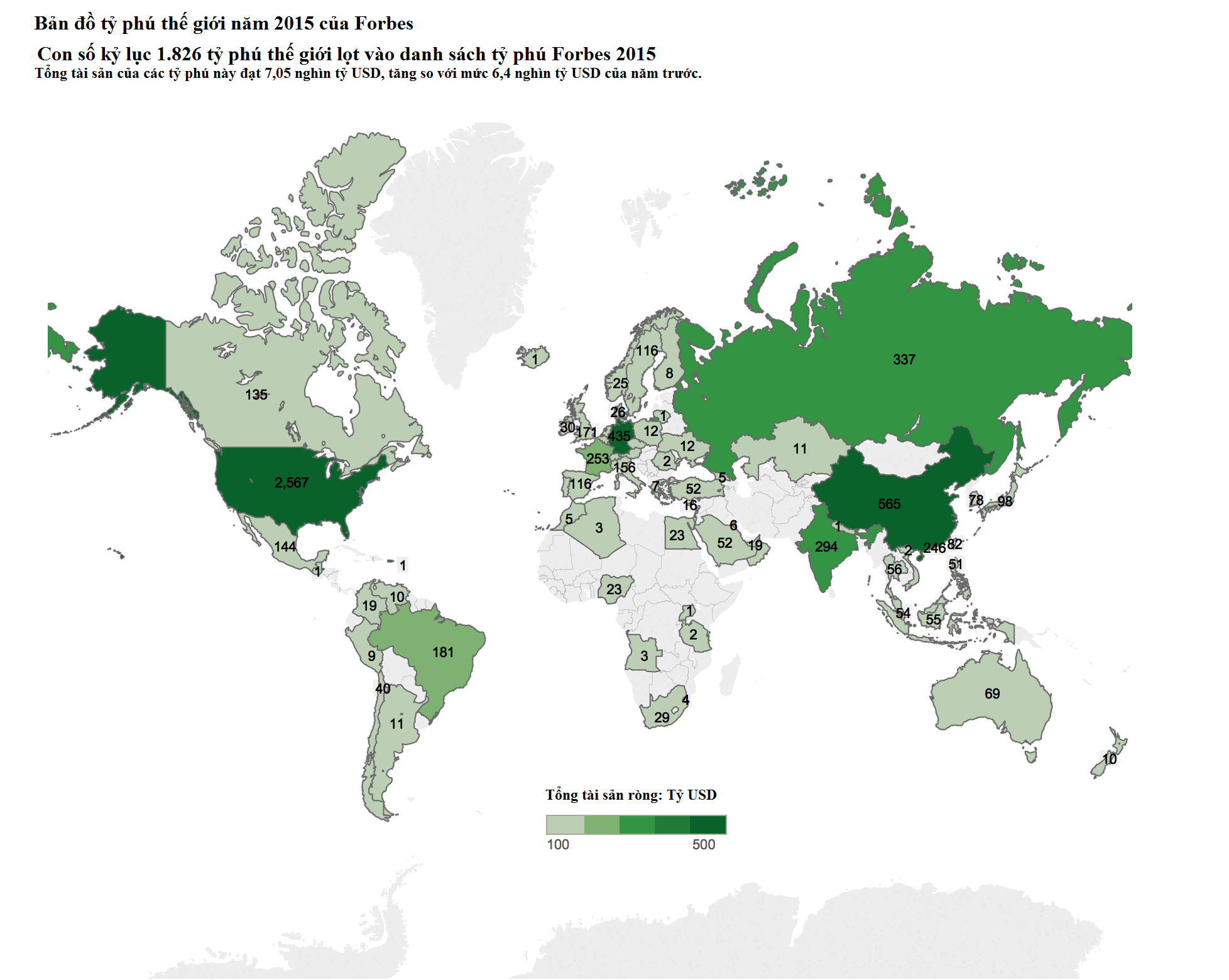 Bản đồ tỷ phú thế giới: Châu Á-Thái Bình Dương nhiều tỷ phú nhất