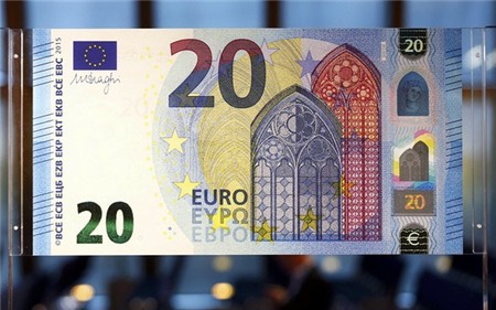 ECB công bố đồng tiền mệnh giá 20 euro mới