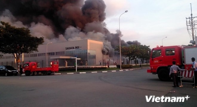  Bình Dương: Xảy ra cháy lớn tại Công ty TNHH Sakata 