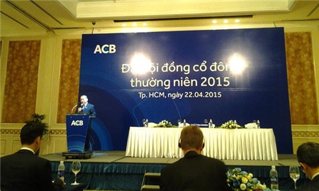 ĐHĐCĐ ACB: Năm 2014 đã mua 665 tỷ đồng cổ phiếu quỹ, cổ tức 7%