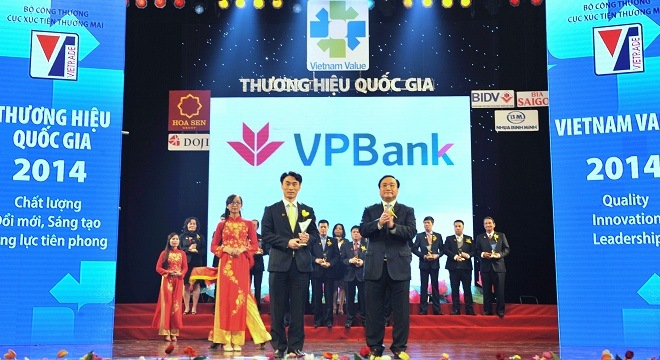  VPBank lần thứ 2 liên tiếp đạt giải Thương hiệu Quốc Gia 